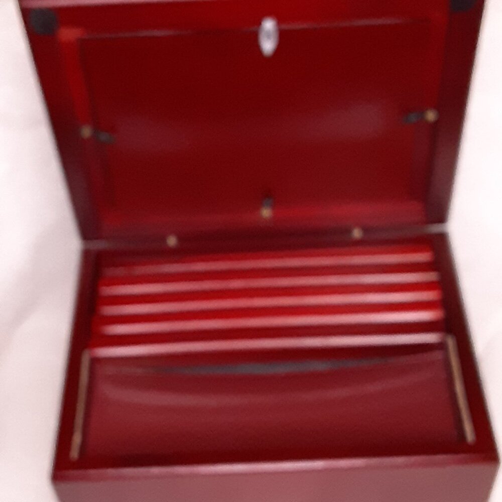 File and Find .... HOST PICK!! NEW Rosewood Wooden Box Executive Organizer - Picture 8 of 14